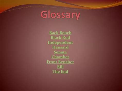 Ppt Glossary Powerpoint Presentation Id2331664