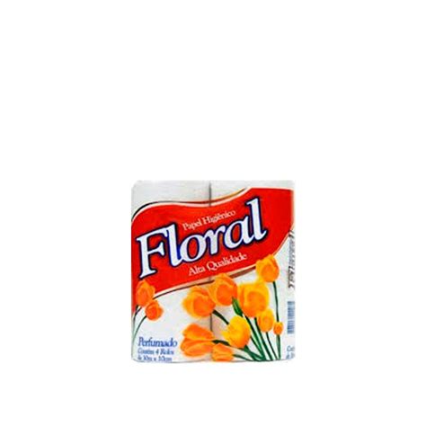 Papel Higiênico Floral Folha Simples 4x30m Suzano