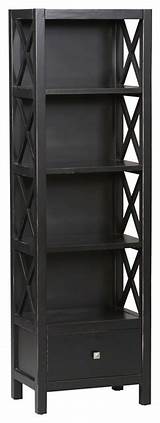 4 Shelf Bookcase Black