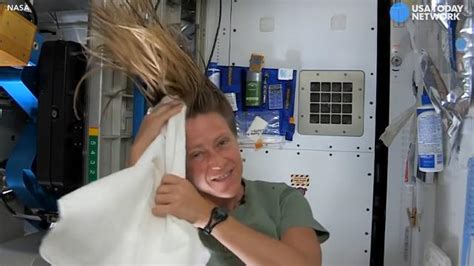 See An Astronaut Wash Her Hair In Space Aboard The Iss