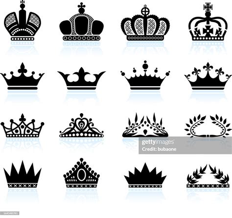 Royal Crown And Tiara Royalty Free Vector Icon Set High Res Vector