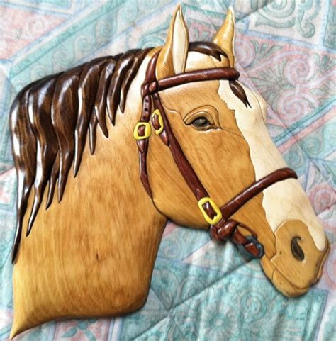 Draft Horse Intarsia By Scrolledupworkshop On Etsy 7500 Intarsia