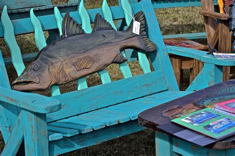 Snook Bench Wooden Artwork At The Everglades City Seafood Flickr