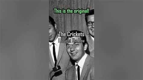 I Fought The Law By The Clash Is A Cover Version Of The Crickets Song From 1960 😲 Coversong