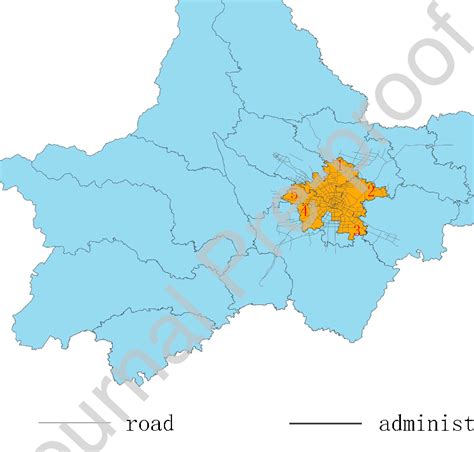 Color Online The Administrative Map Of Chengdu Five Yellow Districts Download Scientific