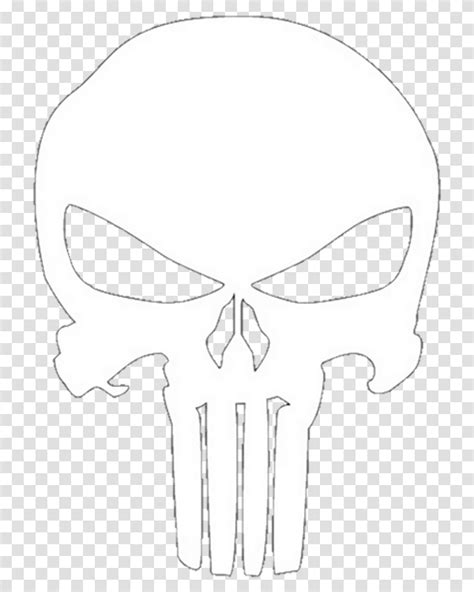 Punisher Skull Stencil Sketch Coloring Page