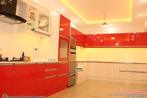 Finished Kitchen Interior Photos Kerala Home Design And Floor Plans