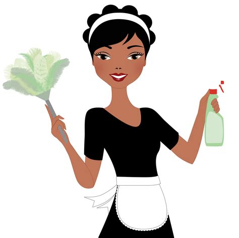 Cleaning Lady Clip Art Black And White