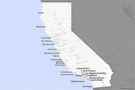 California Coast Map