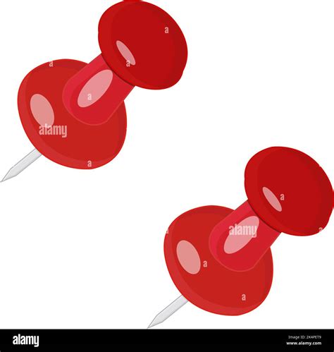 Red Pins Illustration Vector On A White Background Stock Vector Image