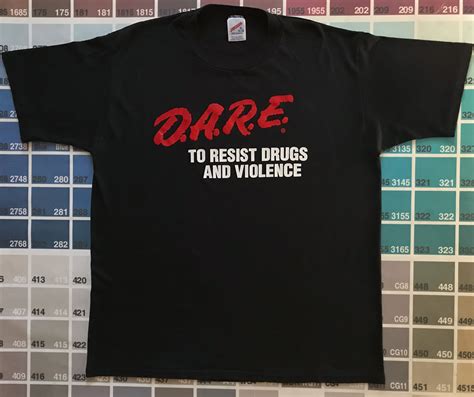 Dare Shirt With To Resist Drugs And Violence Print Etsy