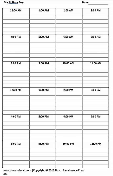 Daily Schedule Template Culturopedia