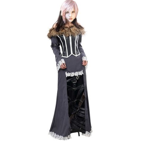 Lulu Costume For Final Fantasy X 10 Cosplay Black Dress