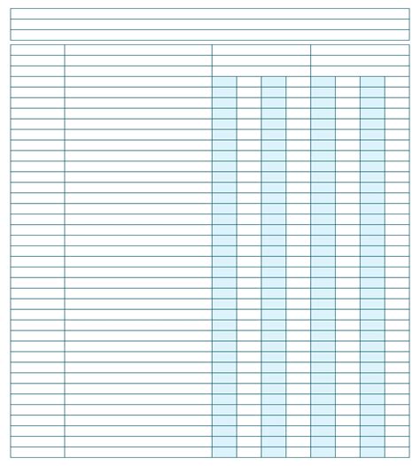 Free Printable 4 Column Ledger Paper Printable Form Templates And Letter