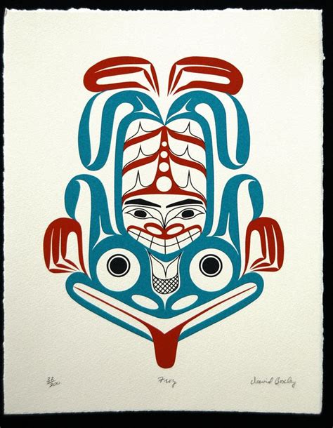 Frog Northwest Coast Native American Print Native Drawings Native