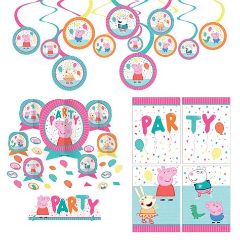 Party City Peppa Pig Kids Birthday Party Supplies Includes Plates