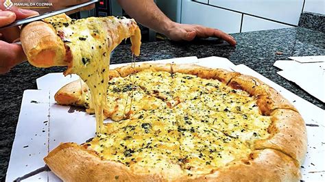 🔥pizza 6 Queijos Borda Recheada Aula 2 Receitas Recheio De Pizza Ideias Para Cozinha