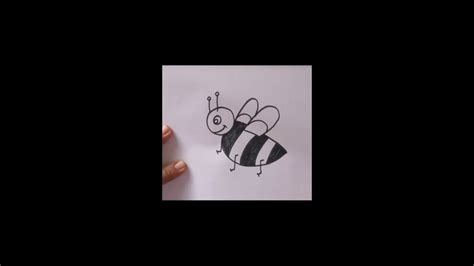 Simple Drawing Of Honey Bee How To Draw A Simple Honey Bee Youtube