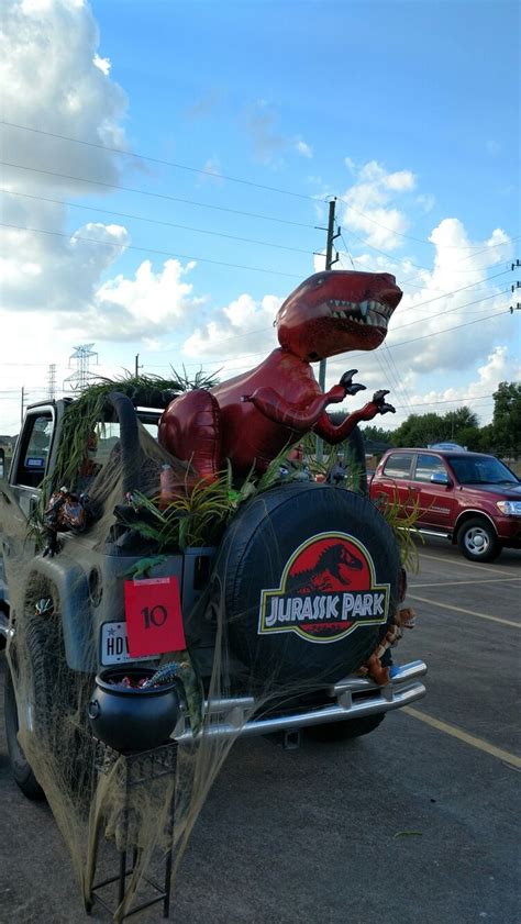 Our Jurassic Park Theme Trunk Or Treat Jeep Jeeplife Trunkortreat