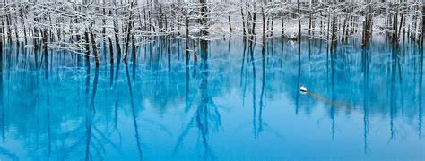 The Blue Pond In Hokkaido Japan