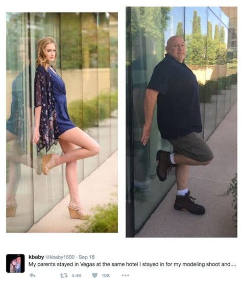 Dad Recreates Daughters Modelling Shoot After Finding Out Hes At The