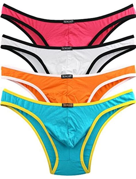 Buy Ikingsky Mens Low Rise Modal Bikini Briefs Sexy Brazilian Back