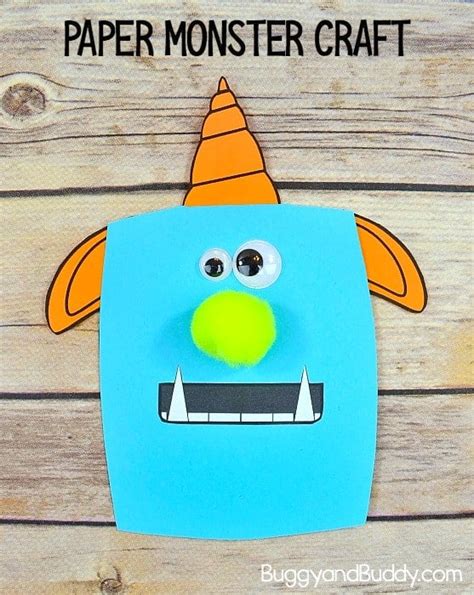 19 Easy Monster Crafts For Preschoolers Super Cute And Not Scary