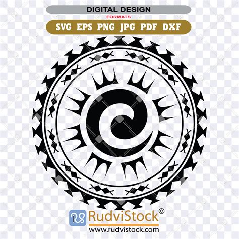 Polynesian circle tattoo design - Rudvistock