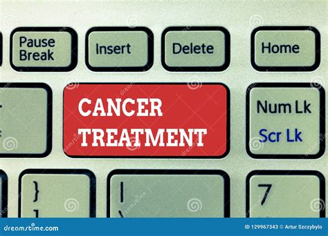 Handwriting Text Writing Cancer Treatment Concept Meaning Use Of