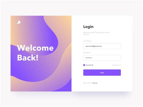 Login Page By Johnny Kyorov On Dribbble