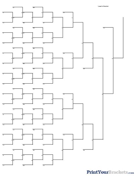 40 Team 3 Game Guarantee Tournament Bracket Printable