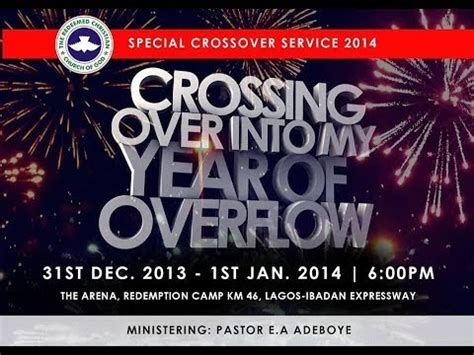You are watching the live broadcast of the crossover service into year 2019. Crossover Service @ The Redemption Camp - YouTube