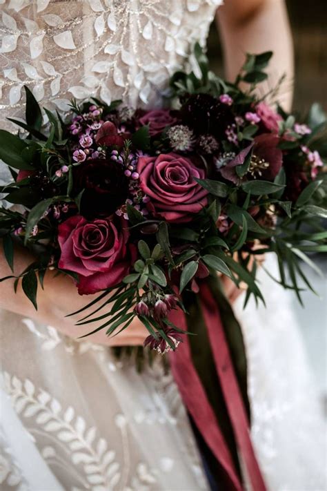 Luxurious Burgundy Wedding Bouquet For A Glamorous Celebration
