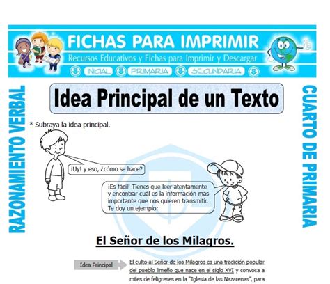 Ejemplo De Parrafo Con Idea Principal Y Secundaria Varios Ejemplos
