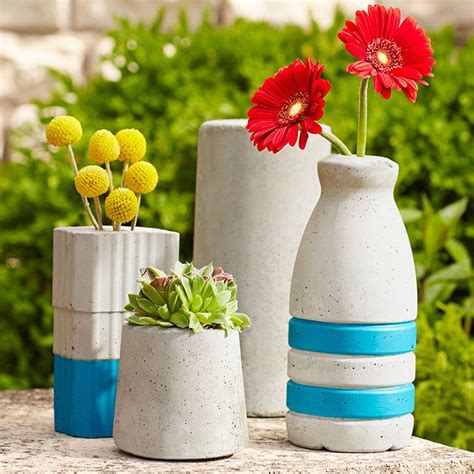 Concrete Block Planter Concrete Diy Concrete Vases Flower Vases