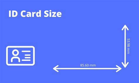 All card sizes have a. ID Card Size in 2020