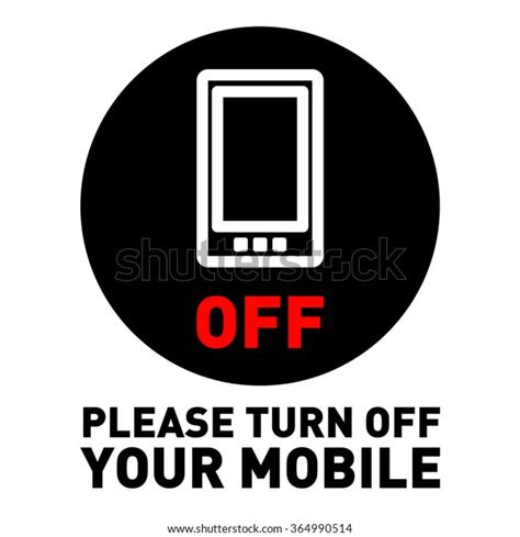 Please Turn Off Your Mobile Phone Stock Vector Royalty Free 364990514