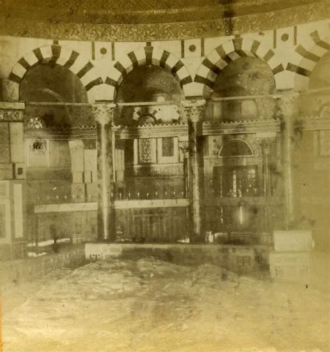 Israel Palestine Jerusalem Ayyubid Mosque Of Omar Old Photo Stereoview