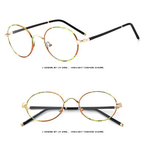 Curved Bridge Round Metal Vintage Men Optical Eyeglasses Frames Glasses 9777 New Ebay