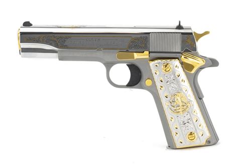 Colt Golden Stallion Engraved 38 Super Caliber Pistol For Sale New