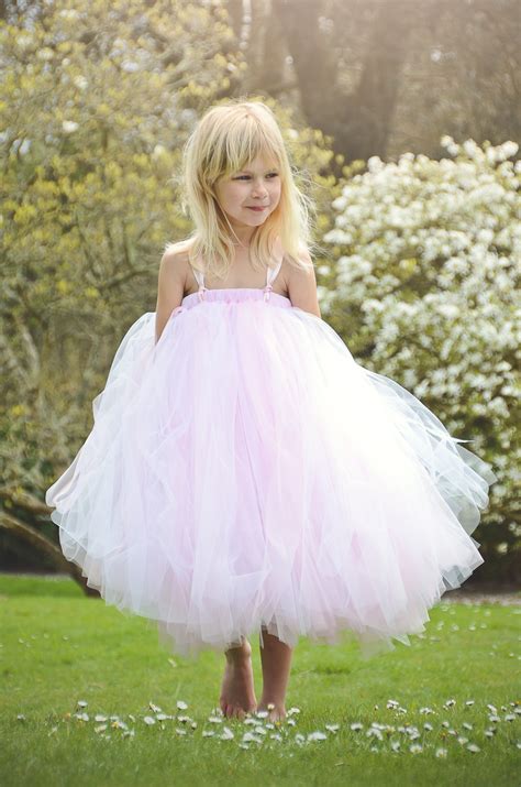 Pink And White Girls Tutu Dress Made In The Uk By Dainty