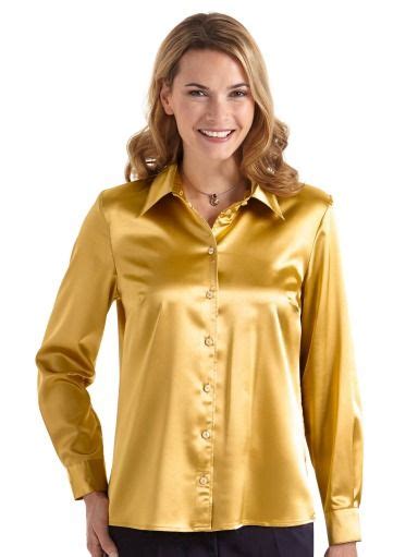 Gold Satin Blouse Mm Satin Blouses Satin Shirt Dress Silk Blouse Outfit