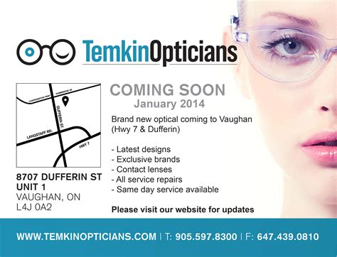 Temkin Opticians Advertisement Temkin Opticians