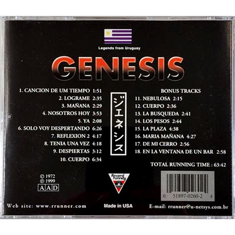 Genesis Genesis Cd Rare 1972 Psychedelic Rock Uruguay