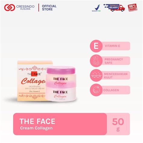 Jual The Face Collagen Lightening Day And Night Cream With Vitamin E Set