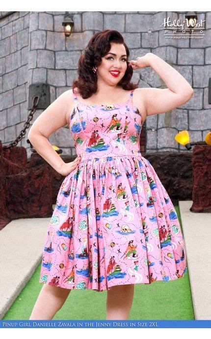 Pinup Couture Jenny Dress In Neverland Sateen Plus Size Pinup Girl Clothing Pinup