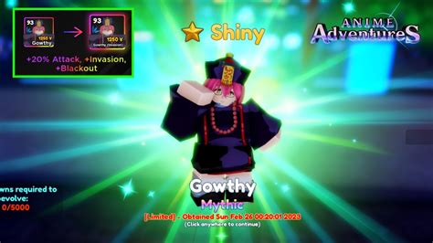 New Code New Shiny Meta Limited Mythic Gowther Gowthy Has Op Evo