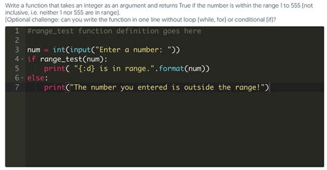 This method of checking if the string is an integer in python will also work on negative numbers. Solved: Write A Function That Takes An Integer As An Argum ...