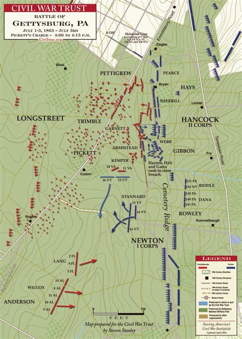 Gettysburg Picketts Charge July 3 1863 345pm To 415pm Gettysburg Battlefield