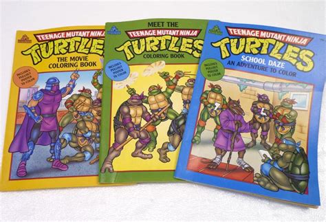 Tmnt coloring pages getcoloringpages com. Lot 3 Vintage 90s Teenage Mutant Ninja Turtles Coloring ...
